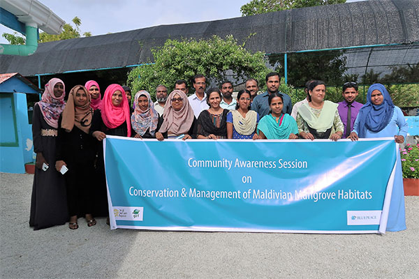 Community awareness session at Haa Dhaalu Neykurendhoo
